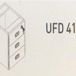 Meja Kantor Uno ( Drawer ) UOD 4150 ( Gold Series )