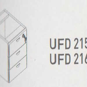 Meja Kantor Uno ( Hanging Drawer ) UFD 2154 & UFD 2164 ( Platinum Series )