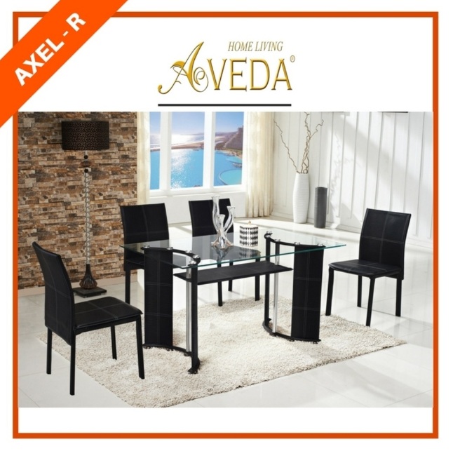 Meja Makan Aveda Axel R Black