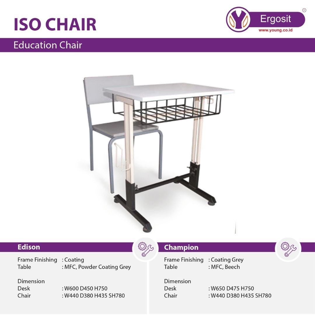 meja kuliah ergosit ISO EDISON